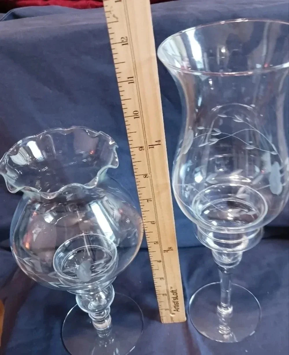 Princess house heritage  set of 2 crystal candle holder